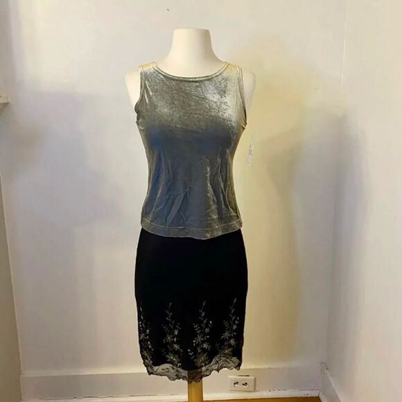 NWT Retro 1990s Perry Ellis Skirt and Top Set - Picture 1 of 10